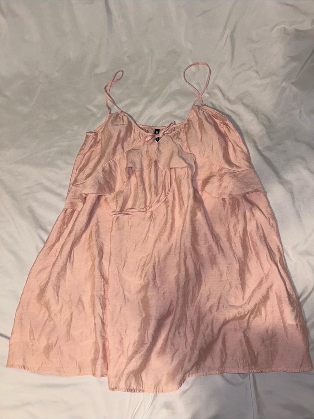 H&M Light Pink Ruffle Cami Dress
